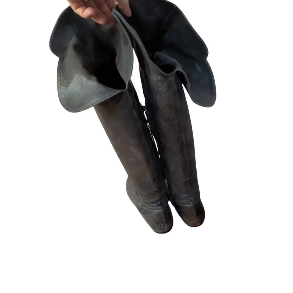 Fratelli‎ Rossetti Women's Knee-High Black Leather Riding Boots Size 9.5